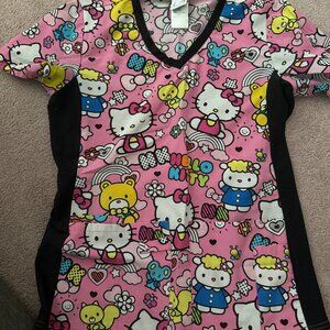 Hello kitty scrub top extra small xs